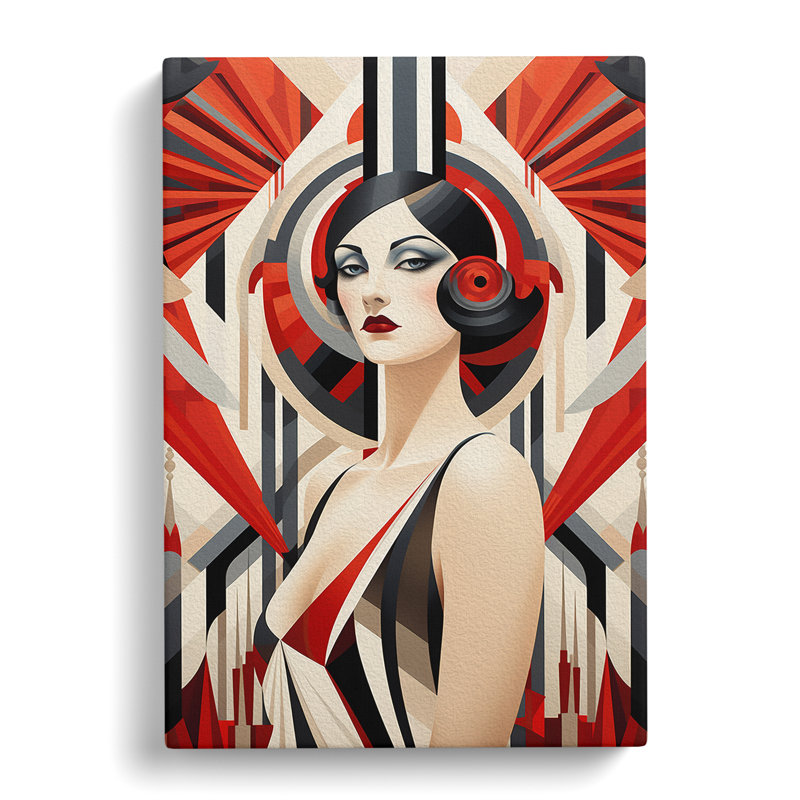 Deco Woman Geometric - Print, 50cm H x 35cm W x 3cm D