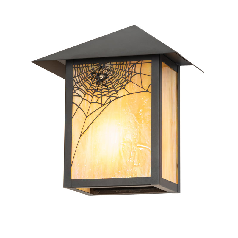 9" Wide Seneca Spider Web Wall Sconce