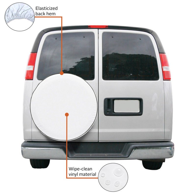 Overdrive Elastic Mildew Resistant Wheel Cover By Classic Accessories, Model 5, White