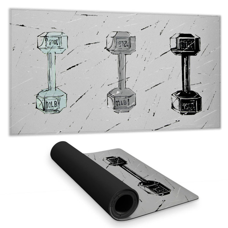 Dumbbells - 15.75"x31.50" Desk mat