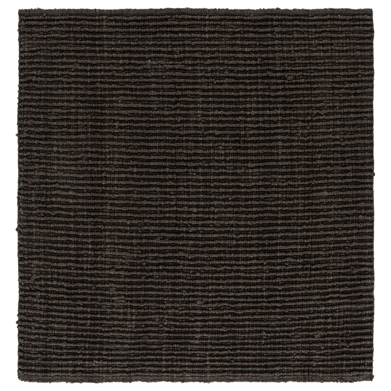 Tapis Barkley tissé à la main en jute sans motif, Carré 6 pi