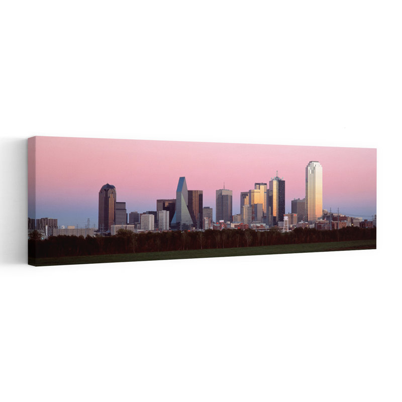 Twilight Dallas Texas USA by New Moon - Wrapped Canvas Panoramic Print, 40.64 cm H x 121.92 cm W
