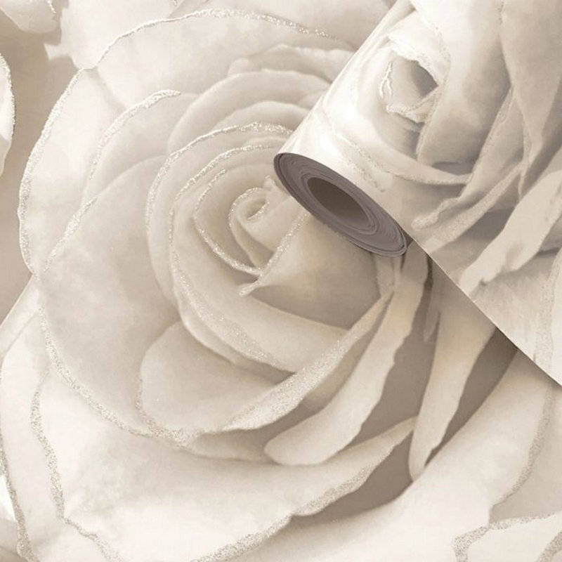 Madison 10.05m x 53cm Glitter Wallpaper Roll, Pearl