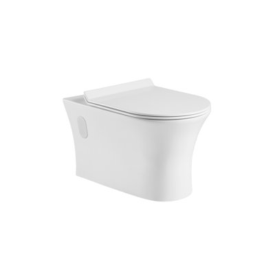 Toilette murale double D-Shape Tabora, réservoir non inclus