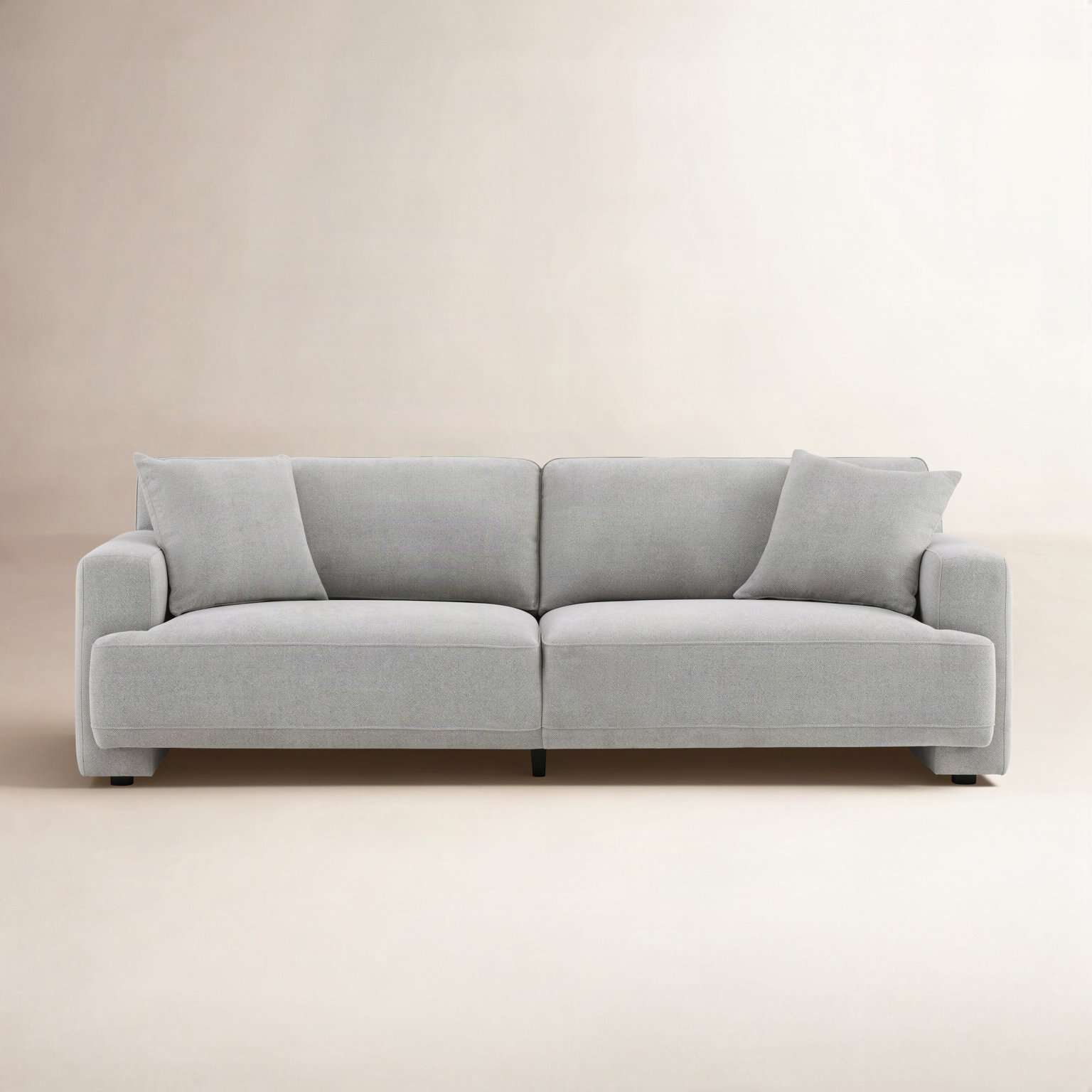 Ives 90" Upholstered Sofa, Elite Dove Performance