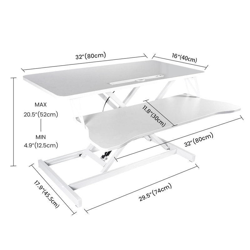 Adjustable Metal Base Standing Desk Converter
