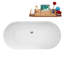 Baignoire autoportante 59 "avec drain interne Streamline-101688382