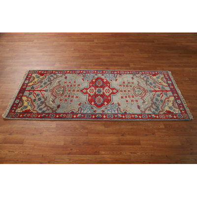Animals Design Wool Kazak Indian Rug 3x6