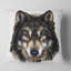 Tête de loup - coussin imprimé animal-29862723-29862727
