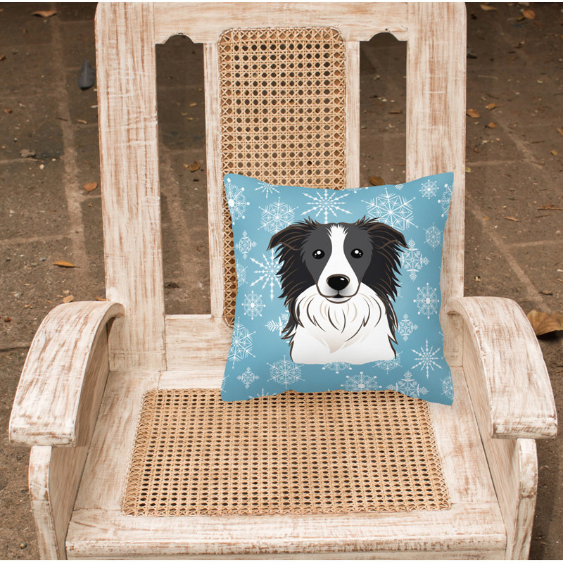  Coussin Snowflake Border Collie