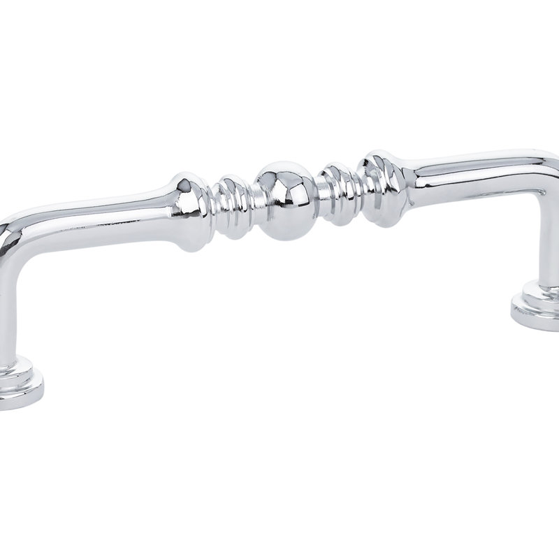 Spindle 6" Center to Center Bar Pull, 4", Polished Chrome