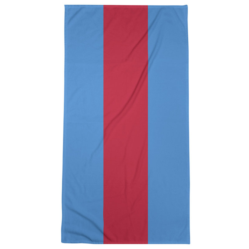 Cotton Blend Beach Towel, Blue/Red