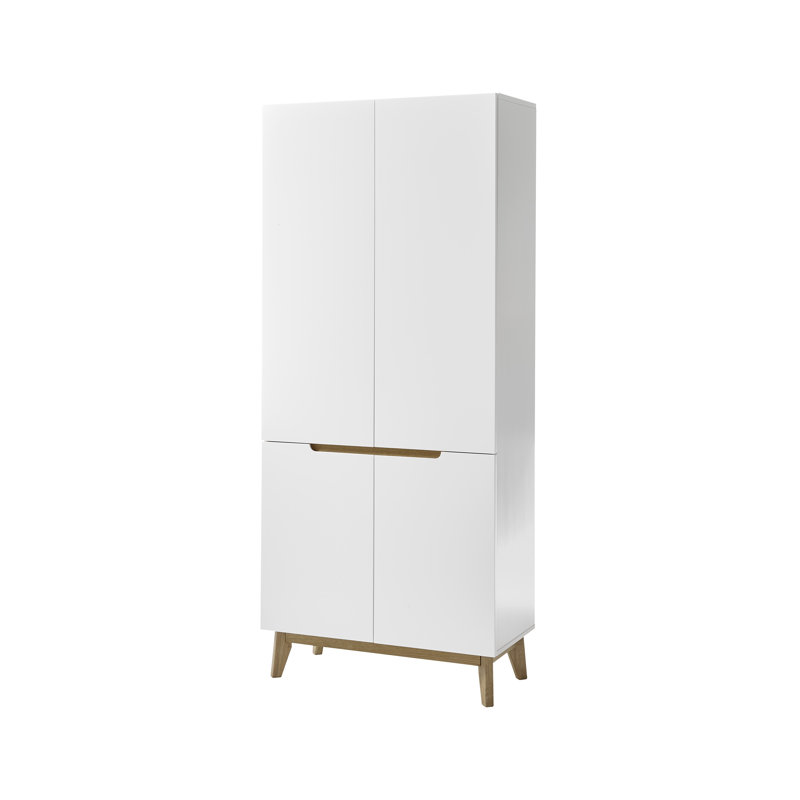 Alistair 4 Door Solid + Manufactured Wood Wardrobe