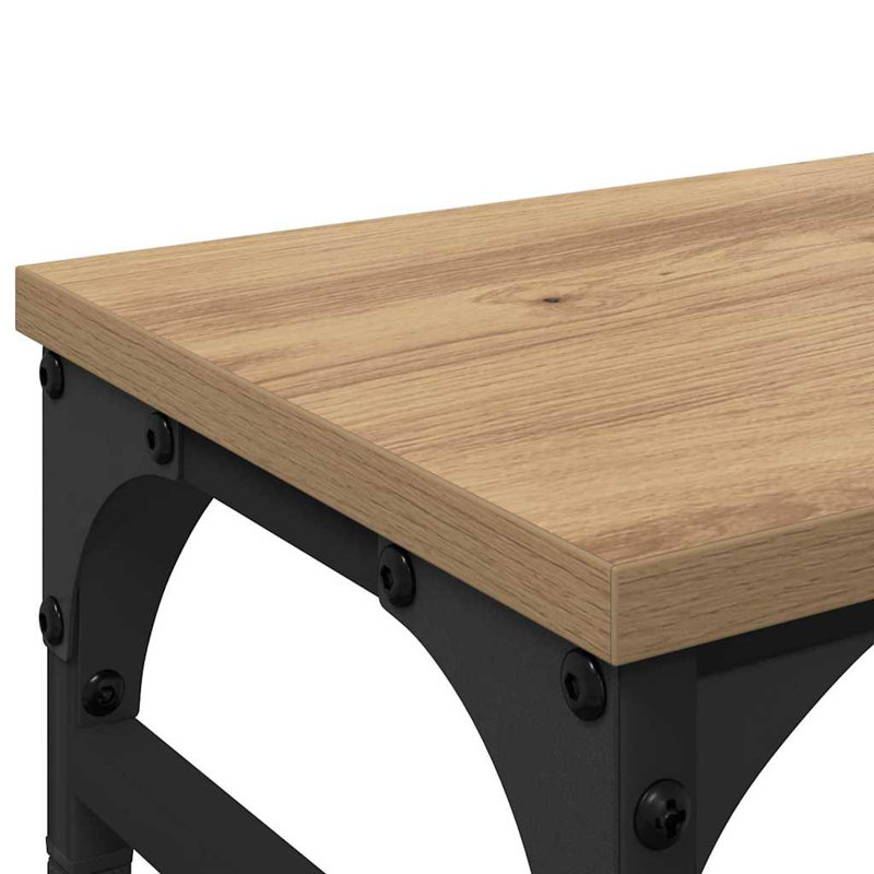 Manufactured Wood Monitor Stand, 14cm H x 55cm W x 23cm D, Artisan Oak