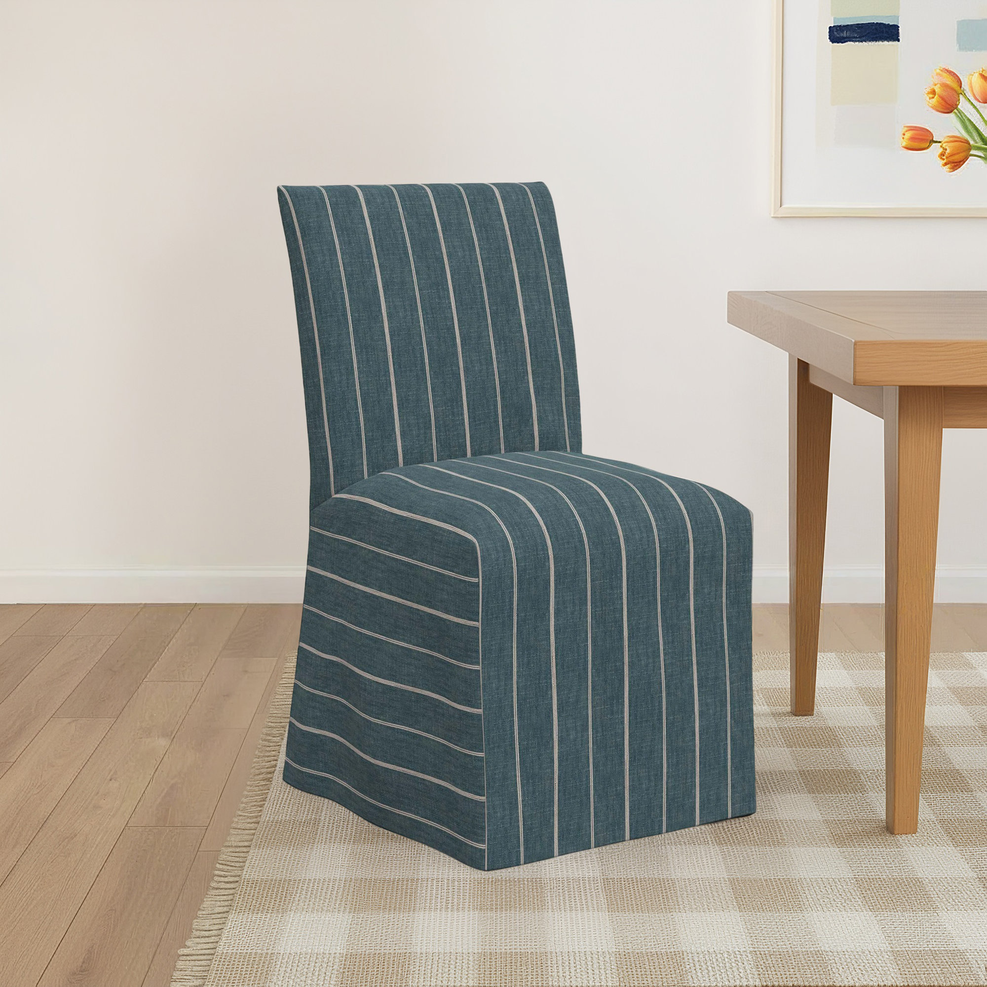 Anthony Cotton Parsons Chair in Fritz Indigo