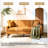 Davey Upholstered Linen Blend Button Tufted Square Arm Loveseat-25245572