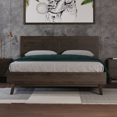 Lubertha Solid Wood Platform Bed