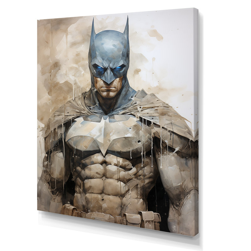 «Darkness Superheros IV», reproduction sur toile, Toile tendue, H 32 po x l 16 po x P 1 po
