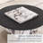 35.43" Round Solid Wood Coffee Table, with Glossy Square Faux Mable Table top