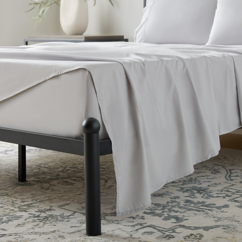Ensemble de literie en bambou 90Gsm Weekender, Ensemble de draps pour très grand lit, Gris anthracite