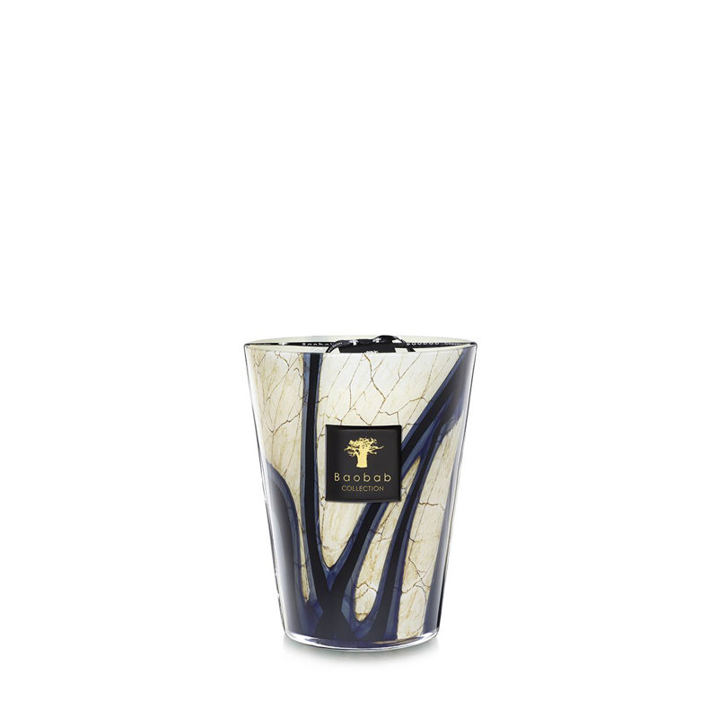 Stones Lazuli Candle, 9.45" H x 7.41" W x 7.41" D