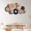 Ensemble de 10 paniers muraux bohème décoratifs fabriqués à la main
