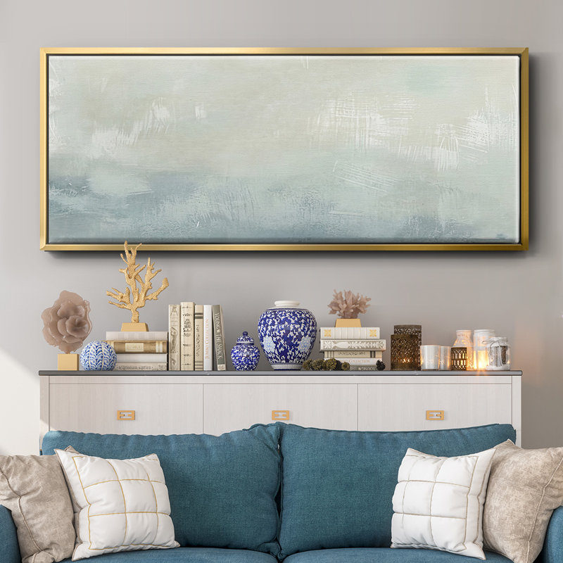 Tone Scape VI- Framed Canvas, 20" H x 50" W