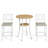 37.98" H  3-Piece Round Wooden Top Bistro Dining Set-1859065841-1858169910