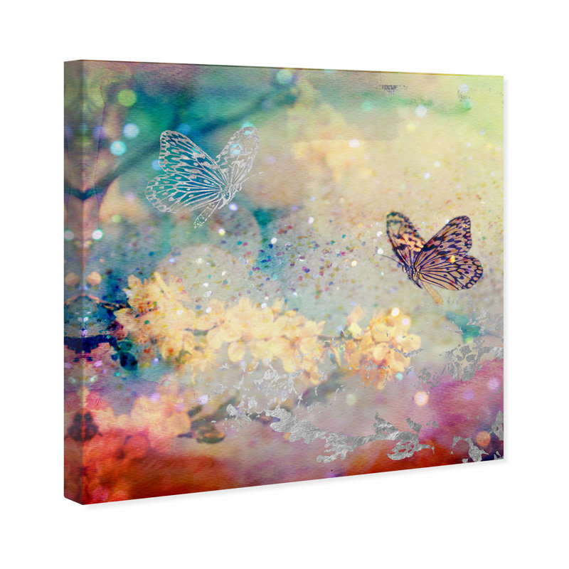 «Butterfly Dance», art sur toile tendue, H 12 po x l 12 po