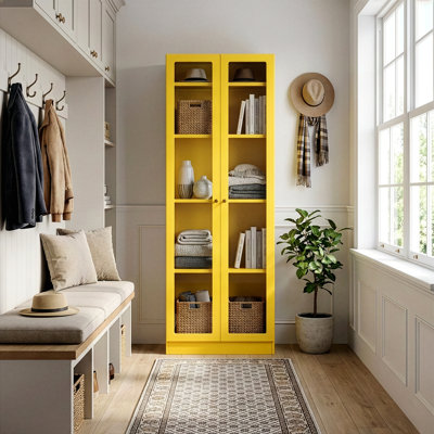 Avidan 70-inch French Door Metal Cabinet