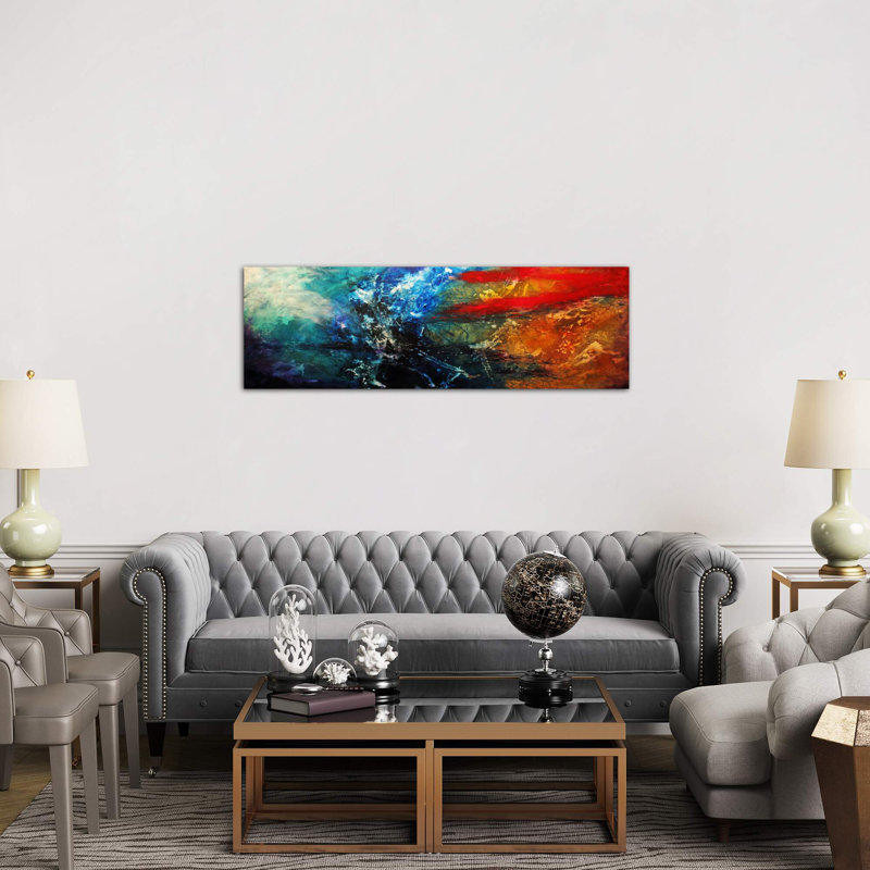 Synphonic by Heather Offord - Wrapped Canvas Panoramic Painting, 30.48 cm H x 91.44 cm W x 1.91 cm D