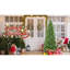 Arbre de Noël mince 6 pi - 850 pointes, branches en PE + PVC, conception à charnières pour une installation facile, support en métal stable - idéal pour les coins et les petits espaces-1174474960