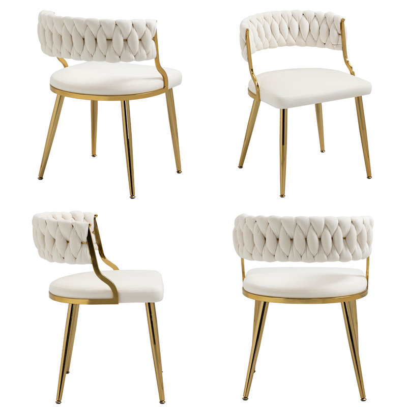 Christal Upholstery Dining Chair, Ivory