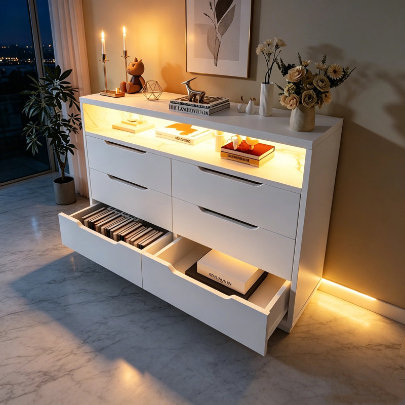 120cm W 6 - Drawer Chest of Drawers