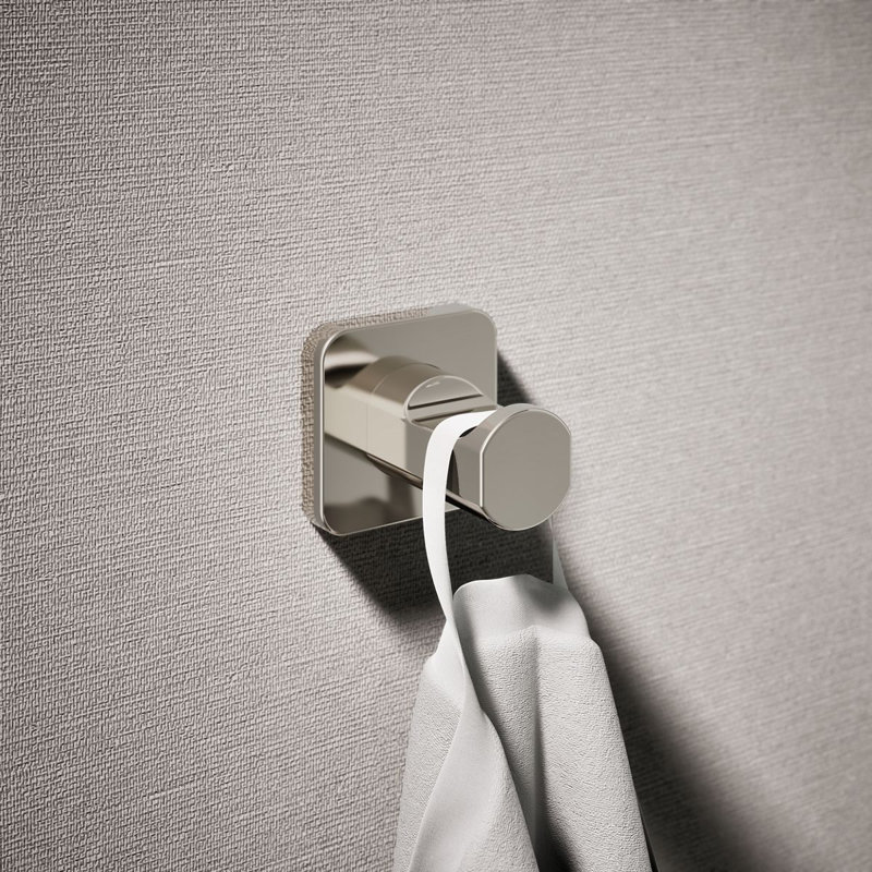 Parallel Robe Hook, Polished Nickle