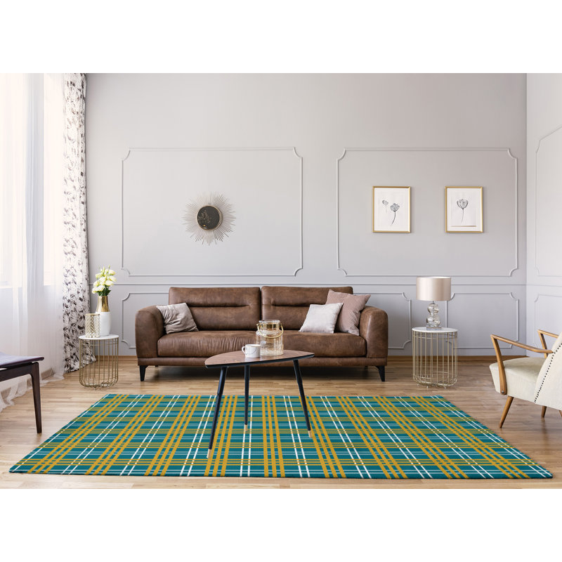 Plaid Indoor Rug, Rectangle 5' x 7'