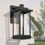 Applique murale d'extérieur 1 lumière en fer noir mat