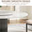 Round 59.06'' Modern Round Dining Table with Lazy Susan, White Glossy Sintered Stone Tabletop for 6-8