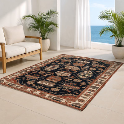 Turkish Brown Indoor and Outdoor Area Rug