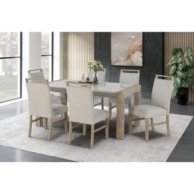 Heidy D1321 Light Grey 5pc Dining Set