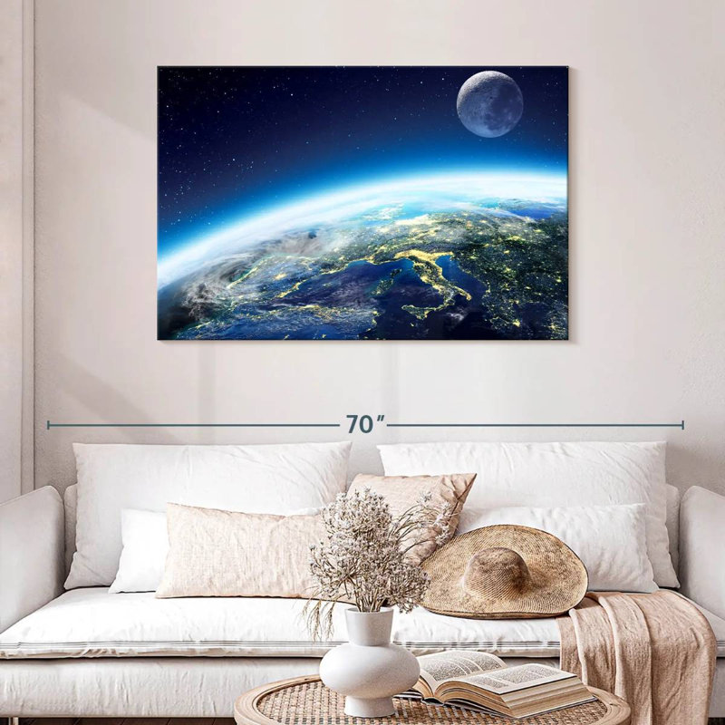 Oberle City Lights From Space, 30" H x 45" W