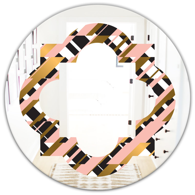 Miroir mural quadrillé moderne et contemporain, H 31,5 po x l po