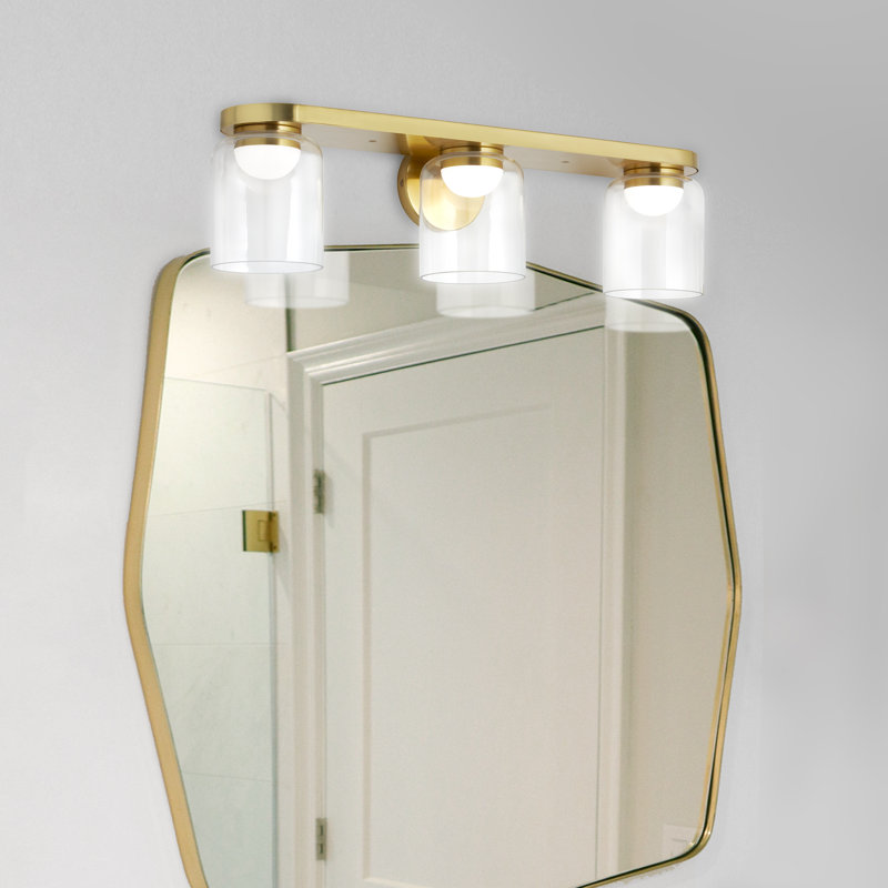 Éclairage à DEL à intensité variable pour meuble-lavabo Bennay, Laiton vieilli