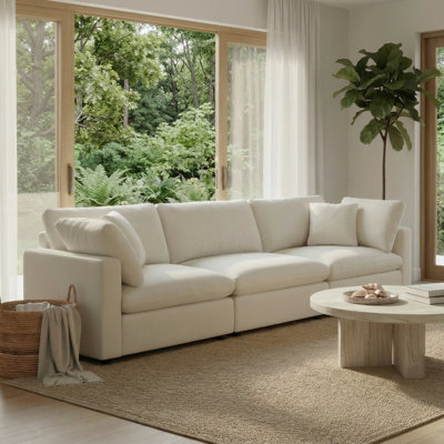 Canapé modulaire surdimensionné à 3 places de 118,5 po de largeur 118,5 po