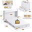 Lit escamotable avec lumières à capteur de mouvement, cadre de lit plateforme pliable avec rangement et station de charge pour chambre à coucher, chambre d'amis, bureau-611307784