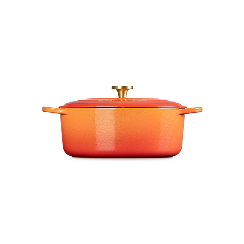 Le Creuset Signature Dutch Oven With Crucible Knob - Flamme Dorée, 6.75 quarts
