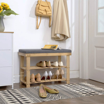 6 Pair Shoe Storage Bench