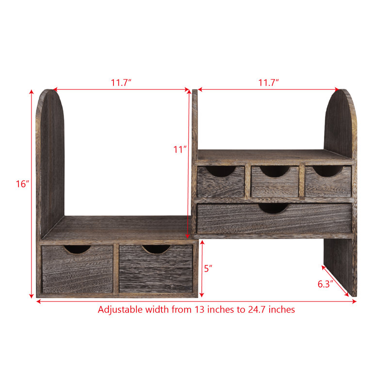 Burdue Wood Desk Organizer
