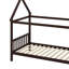 Lit simple avec tête et pied de lit, lit simple en bois d'hévéa avec cadre de maison-2054771110