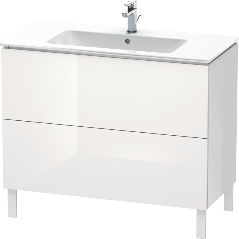 Base de meuble-lavabo simple 40,13 po Duravit, Laque blanche